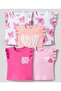 Flutter Sleeves Text & Heart Printed T-shirts (Pack of 5) - Multicolor