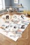 Play Mat Machine Washable Non-Slip Base Stain-Resistant Children's Room Carpet - 2