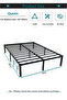 Metal Bed Frame: Simple, heavy-duty single platform with under-bed storage.