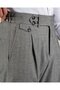Slim Fit Bel Detailed Trousers Gray T14917 - 2