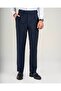 Slim Fit Pants with Belt Detail, Navy Blue T14918 - 3