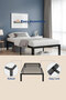 Metal Bed Frame: Simple, heavy-duty single platform with under-bed storage. - 4