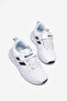 Children's Unisex White Black Comfortable Fit Breathable Velcro Lace-Up Sneaker - 5