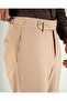 Slim Fit Bel Detailed Trousers Beige T14929 - 2
