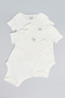 3 Pack Solid Bodysuits with Short Sleeves