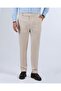 Slim Fit Bel Detailed Seersucker Pants Beige T13956