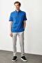 Men's Polo Neck T-Shirt Cobalt Blue - 5