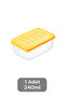 1 Piece Microwave Compatible Storage Container - Organizer Food Container 240 ml Yellow - 2