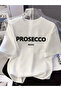 Printed Oversize Crew Neck T-Shirt - White