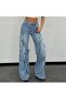 Cargo Pocket Jeans in Blue