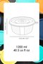 Set of 6 Round Food Storage Containers - Organizer Organizer Food Container 6X1200Ml Navy Blue - 7