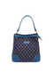 Navy Blue Textile Women's Shoulder Bag - S26Y1Twc0710-I3W
