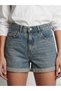 Giyçık Storeden Indigo High Waist Women's Jean Shorts - 6