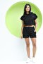 Women's Hooded Crop Black - 3