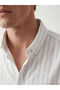 White Regular Fit Striped Men's Shirt - 5