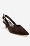 Dioris Brown Suede Genuine Leather Women's Low Heel Shoes - 3