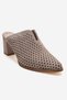 Toen Beige Suede Genuine Leather Women's Thick Heeled Slippers - 3