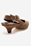 Dioris Earth Suede Genuine Leather Women's Low Heel Shoes - 5