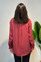 Shirt with Two Front Pockets and Buckle Detail 191 Claret Red - 4