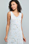 Floral Print Sleeveless Nightdress - 5