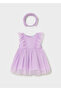 Hairband+Dress Set for Ages 1-4 - Purple