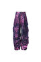 Cool Purple Denim Cargo Pants - 5