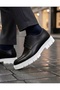 Ba0237 Lace-Up Classic High Sole Black and White Casual Men's Shoes - 2