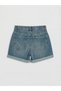 Giyçık Storeden Indigo High Waist Women's Jean Shorts - 2