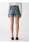 Giyçık Storeden Indigo High Waist Women's Jean Shorts - 7