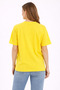 Unisex Oversize Yellow T-Shirt 100% Cotton Beyoutiful Floral Printed Loose Streetwear Women Men T-Shirt - 4