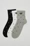 3 Pack Patterned Crew Socks
