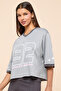 Typography Print T-Shirt With Crew Neck and Short Sleeves - 4