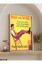 Yellow Background Wısh or Work? One Piece Wooden Framed Painting - 2