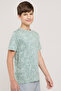 Patterned T-Shirt with Crew Neck and Short Sleeves - 6