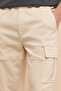 Solid Cargo Jeans with Button Closure - 4
