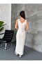 Women's Textured Knitted V-Neck Summer Dress - 4
