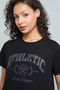 Embossed Print T-Shirt with Crew Neck and Short Sleeves - 4