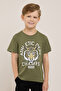 Printed T-Shirt with Crew Neck and Short Sleeves