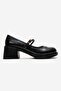 Luanda Black Strappy Women's Thick Heeled Mary Jane Shoes - 4