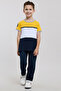 Color Block T-Shirt with Crew Neck and Short Sleeves - 2
