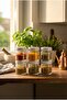 Glass Jar with White Lid Transparent Glass Storage Jar 255 Cc Small Size