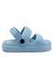 Back Strap Solid Color Clogs - Blue - 4