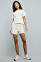 Embossed Print T-Shirt with Crew Neck and Short Sleeves - 2