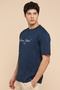 Typography Print T-Shirt with Crew Neck and Short Sleeves - 6