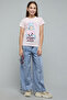 Graphic Print T-Shirt with Crew Neck and Short Sleeves - 2