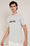 Typography Print T-Shirt with Crew Neck and Short Sleeves - 2