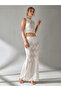 Cotton Openwork Knitwear Crop Top Skirt Set Women's Summer Stylish Beach Combination - 7