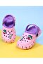 Back Strap Clogs with Applique - Pink