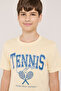 Typography Print T-Shirt With Crew Neck and Short Sleeves - 4