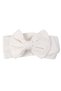 Baby Girl Ecru Beige Floral Embroidered Bandana Three-Piece Set - 4